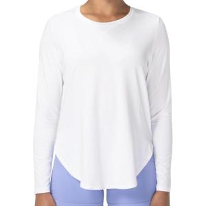 imageSunzel Womens Sun Shirts UPF 50 Long Sleeve Tops with Quick Dry and UV Protection for Hiking Gym and Rash Guard WearWhite