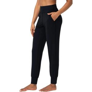 imageSunzfly Women High Waisted Joggers with Pockets Buttery Soft Athletic Leggings Workout Lounge Pants for Running Gym YogaBlack
