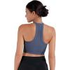 imageSunzel Ribbed Tank Tops for Women Halter High Neck Seamless Cute Crop Top Basics Sleeveless Workout Athletic Yoga ShirtsBlackgreyish Blue Crop 2 Pack