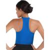 imageSunzel Ribbed Tank Tops for Women Halter High Neck Seamless Cute Crop Top Basics Sleeveless Workout Athletic Yoga ShirtsClassic Bluelilac Waist Length 2 Pack