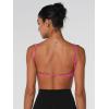 imageSunzel Seamless Super Sculpt Open Back Sports Bra with Padding Low Impact Spaghetti Adjustable Straps Workout Gym BraHot Pink