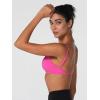 imageSunzel Seamless Super Sculpt Open Back Sports Bra with Padding Low Impact Spaghetti Adjustable Straps Workout Gym BraHot Pink