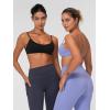 imageSunzel Seamless Super Sculpt Open Back Sports Bra with Padding Low Impact Spaghetti Adjustable Straps Workout Gym BraPeriwinkle
