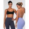imageSunzel Seamless Super Sculpt Open Back Sports Bra with Padding Low Impact Spaghetti Adjustable Straps Workout Gym BraPeriwinkle