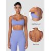 imageSunzel Seamless Super Sculpt Open Back Sports Bra with Padding Low Impact Spaghetti Adjustable Straps Workout Gym BraPeriwinkle