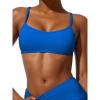 imageSunzel Sports Bra for Women Backless Padded Yoga Training Bras Low Impact Workout Going Out Cami Crop TopClassic Blue