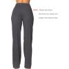 imageSunzel Womens Flare Yoga Pants with Wide Leg and High Waist Tummy Control Bootcut Pants for Workout Exercise RunningDark Grey