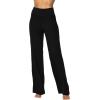 imageSunzel Yoga Pants for Women Straight Wide Leg High Waisted Lounge PantsBlack