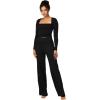imageSunzel Yoga Pants for Women Straight Wide Leg High Waisted Lounge PantsBlack
