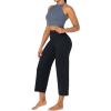 imageSunzel Yoga Pants for Women Straight Wide Leg High Waisted Lounge PantsBlack
