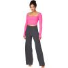 imageSunzel Yoga Pants for Women Straight Wide Leg High Waisted Lounge PantsDark Grey