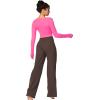 imageSunzel Yoga Pants for Women Straight Wide Leg High Waisted Lounge PantsSeal Brown