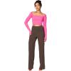 imageSunzel Yoga Pants for Women Straight Wide Leg High Waisted Lounge PantsSeal Brown