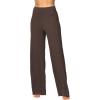 imageSunzel Yoga Pants for Women Straight Wide Leg High Waisted Lounge PantsSeal Brown