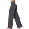 imageSunzel Womens Flare Yoga Pants with Wide Leg and High Waist Tummy Control Bootcut Pants for Workout Exercise RunningDark Grey