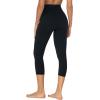 imageSunzel Sunzfly Capri Leggings for Women High Waisted Yoga Pants with Tummy Control for Workout Running GymBlack