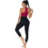 imageSunzel Sunzfly Capri Leggings for Women High Waisted Yoga Pants with Tummy Control for Workout Running GymBlack