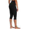 imageSunzel Sunzfly Capri Leggings for Women High Waisted Yoga Pants with Tummy Control for Workout Running GymBlack