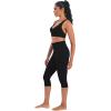 imageSunzel Sunzfly Capri Leggings for Women High Waisted Yoga Pants with Tummy Control for Workout Running GymBlack