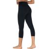 imageSunzel Sunzfly Capri Leggings for Women High Waisted Yoga Pants with Tummy Control for Workout Running GymBlack
