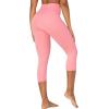 imageSunzel Sunzfly Capri Leggings for Women High Waisted Yoga Pants with Tummy Control for Workout Running GymBubble Pink