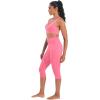 imageSunzel Sunzfly Capri Leggings for Women High Waisted Yoga Pants with Tummy Control for Workout Running GymBubble Pink