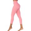 imageSunzel Sunzfly Capri Leggings for Women High Waisted Yoga Pants with Tummy Control for Workout Running GymBubble Pink