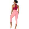imageSunzel Sunzfly Capri Leggings for Women High Waisted Yoga Pants with Tummy Control for Workout Running GymBubble Pink