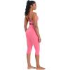 imageSunzel Sunzfly Capri Leggings for Women High Waisted Yoga Pants with Tummy Control for Workout Running GymBubble Pink
