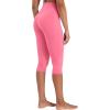 imageSunzel Sunzfly Capri Leggings for Women High Waisted Yoga Pants with Tummy Control for Workout Running GymBubble Pink