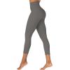 imageSunzel Sunzfly Capri Leggings for Women High Waisted Yoga Pants with Tummy Control for Workout Running GymCharcoal Gray