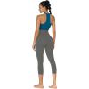 imageSunzel Sunzfly Capri Leggings for Women High Waisted Yoga Pants with Tummy Control for Workout Running GymCharcoal Gray