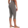 imageSunzel Sunzfly Capri Leggings for Women High Waisted Yoga Pants with Tummy Control for Workout Running GymCharcoal Gray