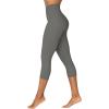 imageSunzel Sunzfly Capri Leggings for Women High Waisted Yoga Pants with Tummy Control for Workout Running GymCharcoal Gray