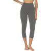 imageSunzel Sunzfly Capri Leggings for Women High Waisted Yoga Pants with Tummy Control for Workout Running GymCharcoal Gray