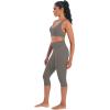 imageSunzel Sunzfly Capri Leggings for Women High Waisted Yoga Pants with Tummy Control for Workout Running GymCharcoal Gray
