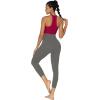 imageSunzel Sunzfly Capri Leggings for Women High Waisted Yoga Pants with Tummy Control for Workout Running GymCharcoal Gray