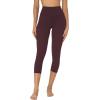 imageSunzel Sunzfly Capri Leggings for Women High Waisted Yoga Pants with Tummy Control for Workout Running GymChocolate Brown
