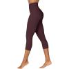 imageSunzel Sunzfly Capri Leggings for Women High Waisted Yoga Pants with Tummy Control for Workout Running GymChocolate Brown