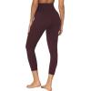 imageSunzel Sunzfly Capri Leggings for Women High Waisted Yoga Pants with Tummy Control for Workout Running GymChocolate Brown
