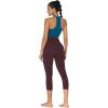 imageSunzel Sunzfly Capri Leggings for Women High Waisted Yoga Pants with Tummy Control for Workout Running GymChocolate Brown