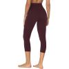 imageSunzel Sunzfly Capri Leggings for Women High Waisted Yoga Pants with Tummy Control for Workout Running GymChocolate Brown
