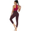 imageSunzel Sunzfly Capri Leggings for Women High Waisted Yoga Pants with Tummy Control for Workout Running GymChocolate Brown