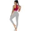 imageSunzel Sunzfly Capri Leggings for Women High Waisted Yoga Pants with Tummy Control for Workout Running GymGray
