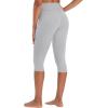 imageSunzel Sunzfly Capri Leggings for Women High Waisted Yoga Pants with Tummy Control for Workout Running GymGray