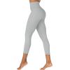imageSunzel Sunzfly Capri Leggings for Women High Waisted Yoga Pants with Tummy Control for Workout Running GymGray