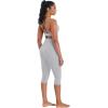 imageSunzel Sunzfly Capri Leggings for Women High Waisted Yoga Pants with Tummy Control for Workout Running GymGray
