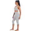 imageSunzel Sunzfly Capri Leggings for Women High Waisted Yoga Pants with Tummy Control for Workout Running GymGray