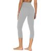 imageSunzel Sunzfly Capri Leggings for Women High Waisted Yoga Pants with Tummy Control for Workout Running GymGray