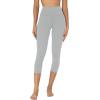 imageSunzel Sunzfly Capri Leggings for Women High Waisted Yoga Pants with Tummy Control for Workout Running GymGray
